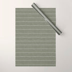 farmhouse stripes - olive green Wrapping Paper Gallery Image 1