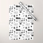 Railroad Symbols on White Wrapping Paper Gallery Image 1