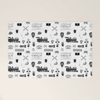 Railroad Symbols on White Welcome Mat Gallery Image 1