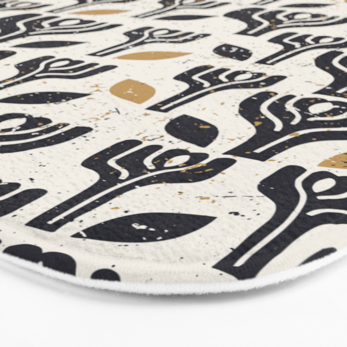 Scandinavian trees vintage structur Bath Mat Gallery Image 3