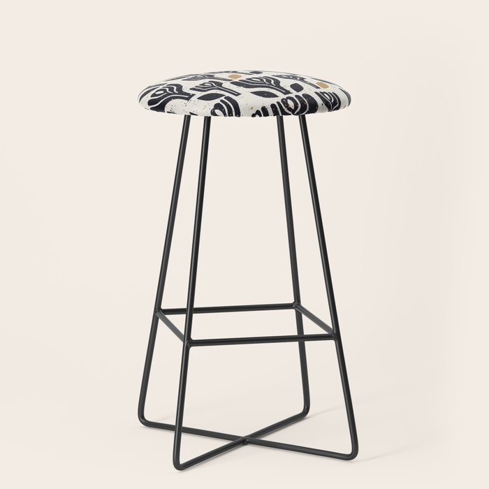 Scandinavian trees vintage structur Stool Gallery Image 1