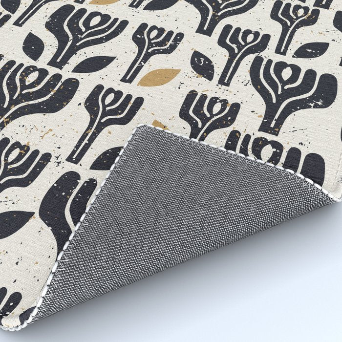 Scandinavian trees vintage structur Rug Gallery Image 4