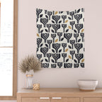 Scandinavian trees vintage structur Wall Tapestry Gallery Image 2