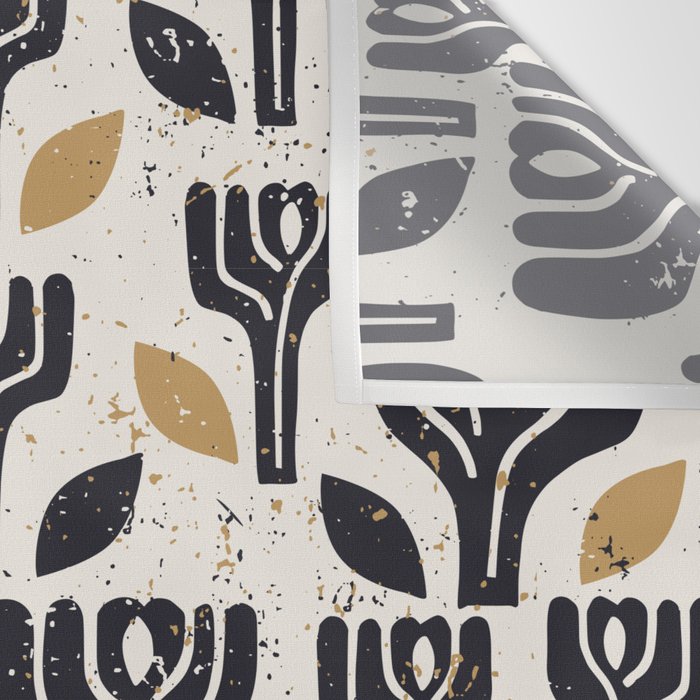 Scandinavian trees vintage structur Wall Tapestry Gallery Image 3