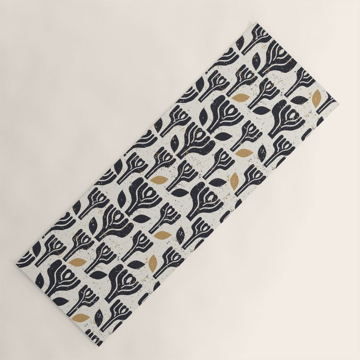 Scandinavian trees vintage structur Yoga Mat Gallery Image 1