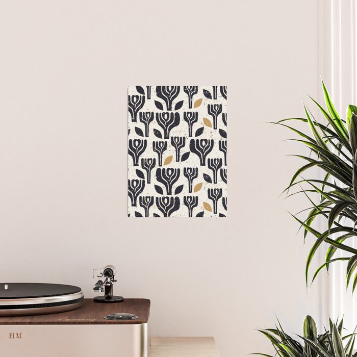 Scandinavian trees vintage structur Poster Gallery Image 2