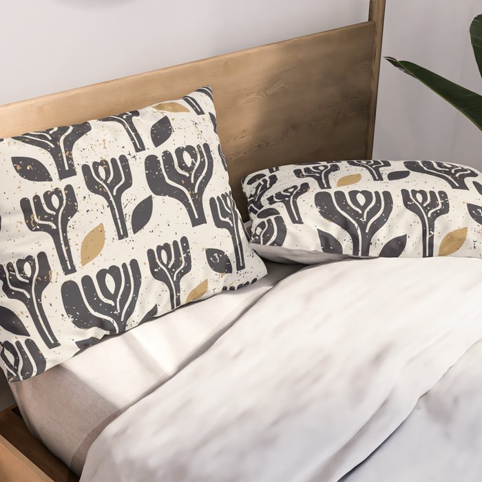 Scandinavian trees vintage structur Pillow Sham Gallery Image 2