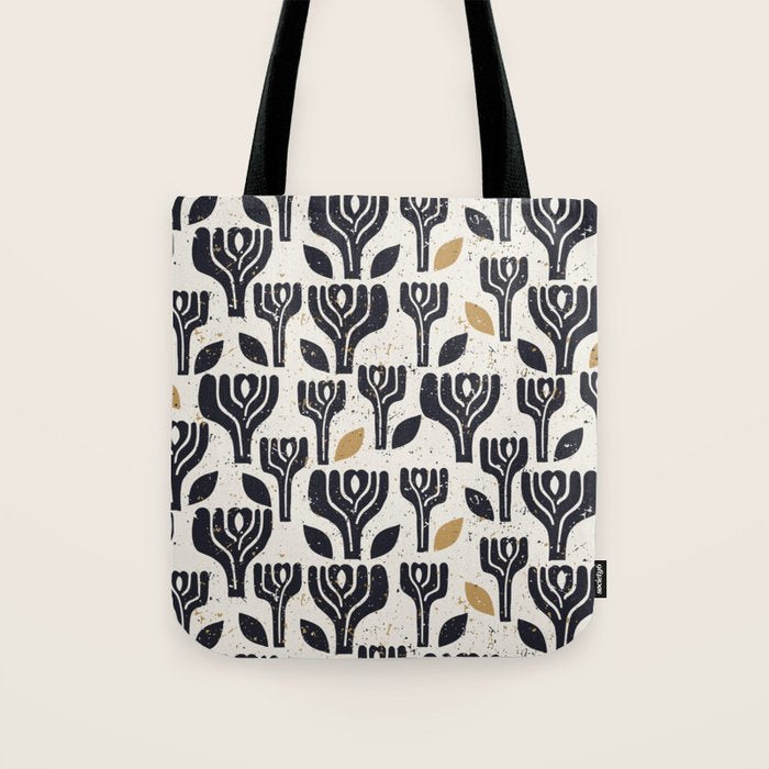 Scandinavian trees vintage structur Tote Bag Gallery Image 1