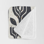 Scandinavian trees vintage structur Throw Blanket Gallery Image 3