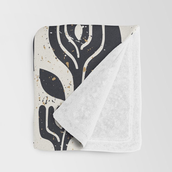 Scandinavian trees vintage structur Throw Blanket Gallery Image 3
