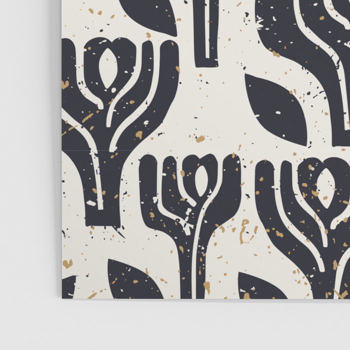 Scandinavian trees vintage structur Poster Gallery Image 3