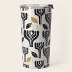 Scandinavian trees vintage structur Travel Mug Gallery Image 2