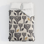 Scandinavian trees vintage structur Comforter Gallery Image 6