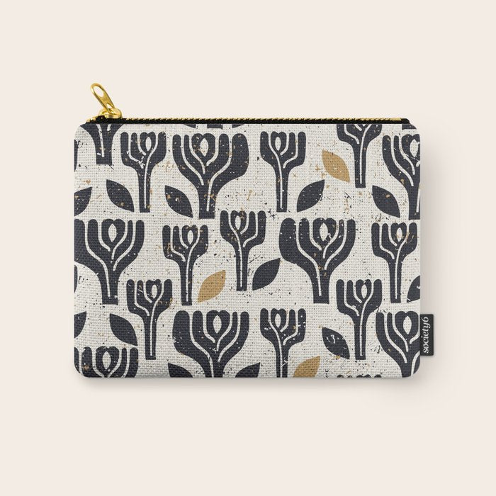 Scandinavian trees vintage structur Carry All Pouch Gallery Image 1