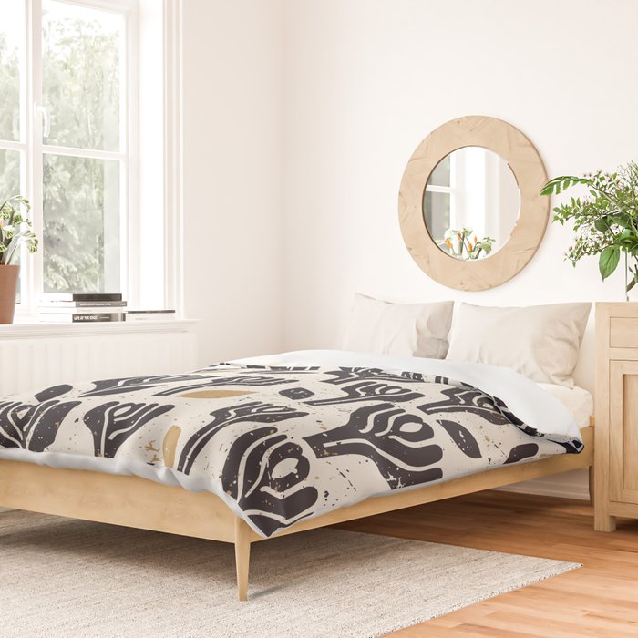 Scandinavian trees vintage structur Duvet Cover Gallery Image 2