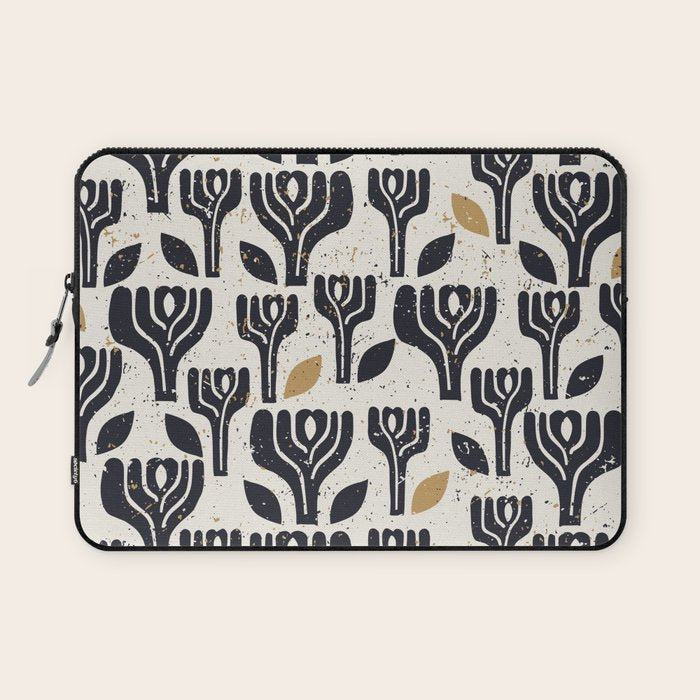 Scandinavian trees vintage structur Laptop Sleeve Gallery Image 1
