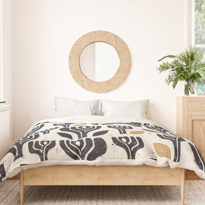 Scandinavian trees vintage structur Duvet Cover Gallery Image 3