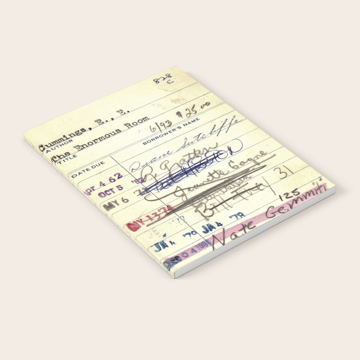 Library Card 828 The Enormous Room Notebook Gallery Image 2