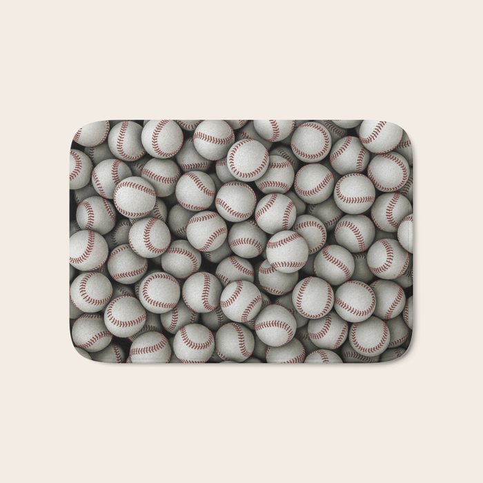 Baseballs Bath Mat Gallery Image 1