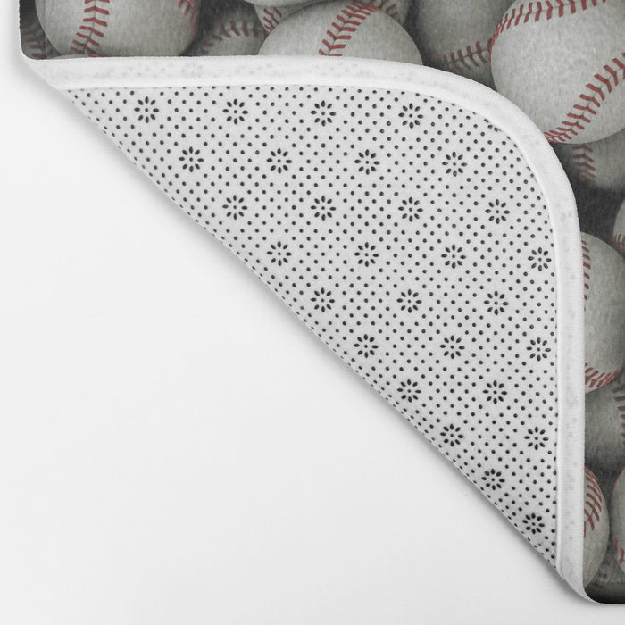 Baseballs Bath Mat Gallery Image 2