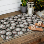 Baseballs Outdoor Rug Gallery Image 2