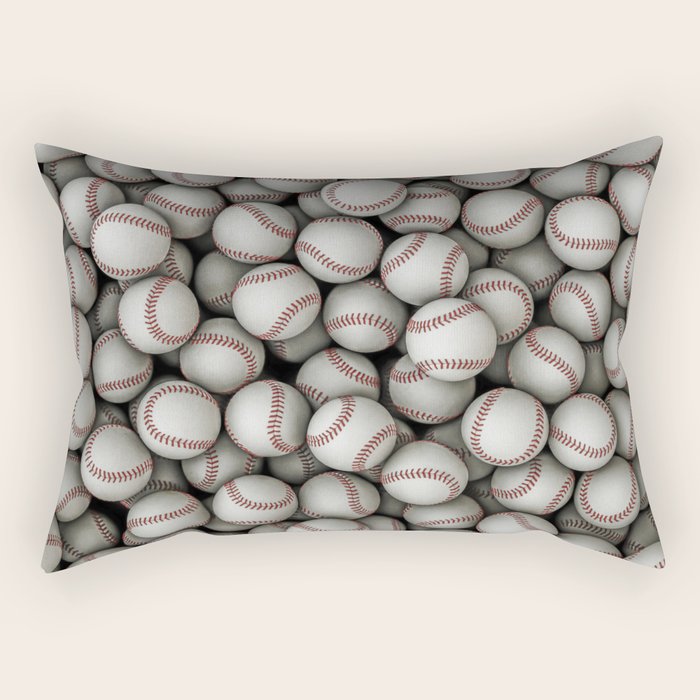 Baseballs Rectangular Pillow Gallery Image 2