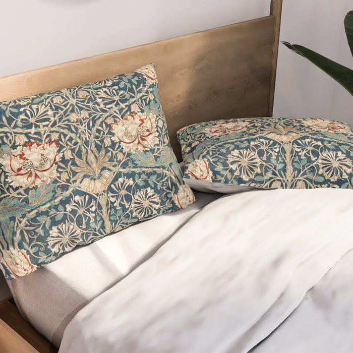 Honeysuckle by William Morris Pillow Sham Gallery Image 2
