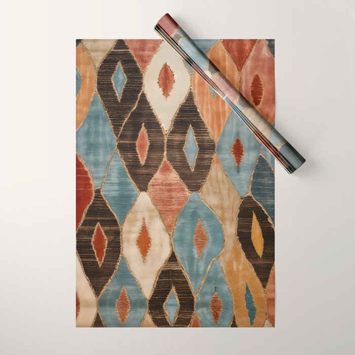 Rustic Shabby Moroccan Weave Wrapping Paper Gallery Image 1