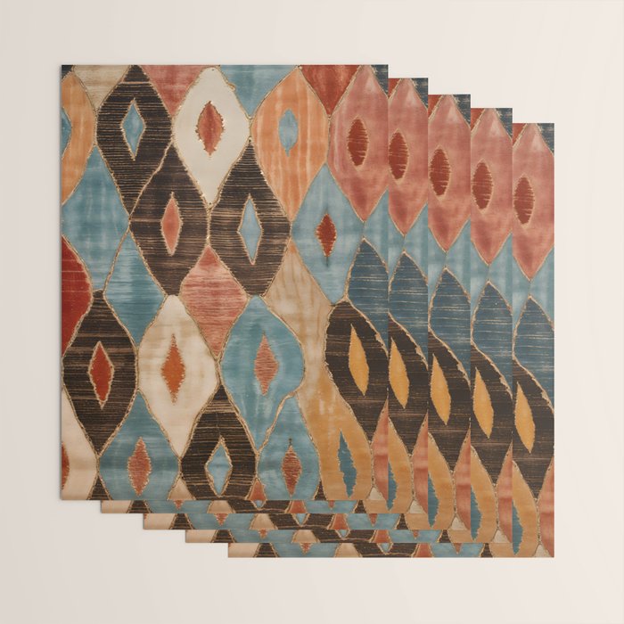 Rustic Shabby Moroccan Weave Wrapping Paper Gallery Image 3