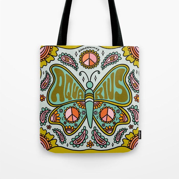 Aquarius Butterfly Tote Bag Gallery Image 1
