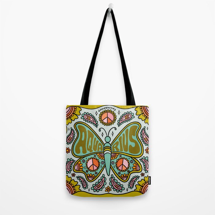 Aquarius Butterfly Tote Bag Gallery Image 2