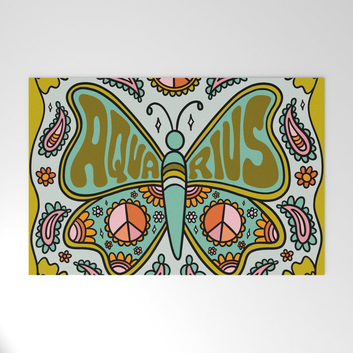 Aquarius Butterfly Welcome Mat Gallery Image 1