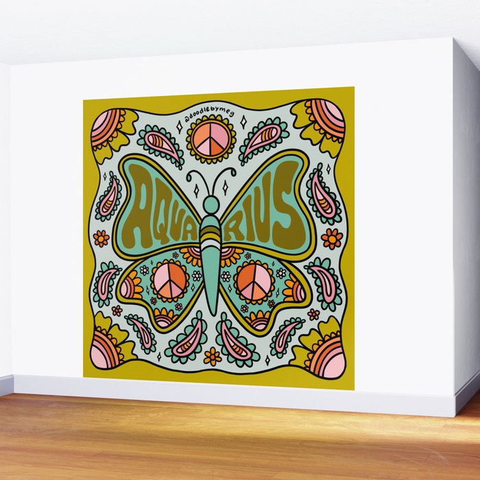 Aquarius Butterfly Wall Mural Gallery Image 2
