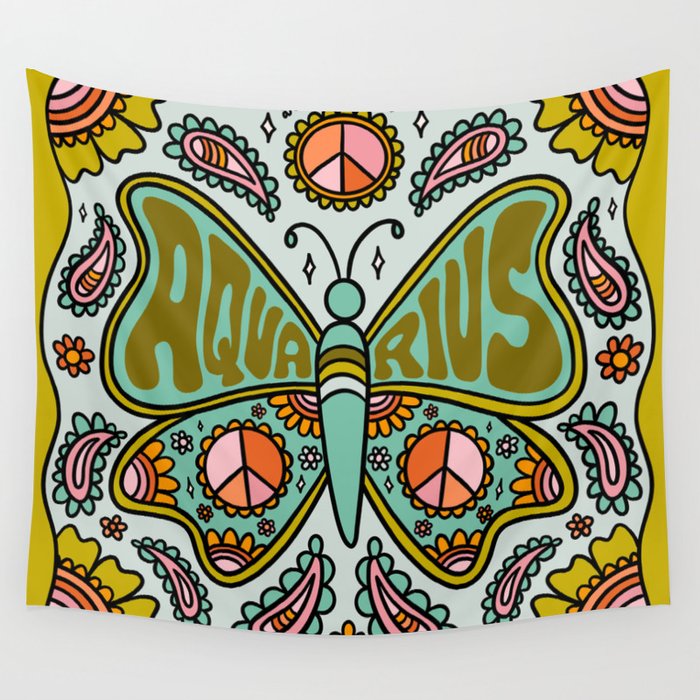Aquarius Butterfly Wall Tapestry Gallery Image 1