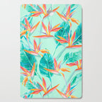 Birds Of Paradise Mint Cutting Board Gallery Image 1