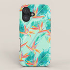 Birds Of Paradise Mint iPhone Case Gallery Image 1