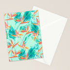 Birds Of Paradise Mint Stationery Card Gallery Image 2