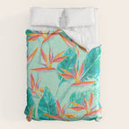Birds Of Paradise Mint Comforter Gallery Image 6