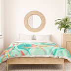 Birds Of Paradise Mint Duvet Cover Gallery Image 3