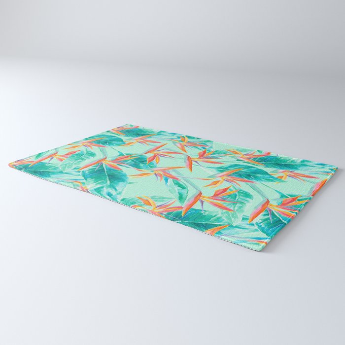 Birds Of Paradise Mint Rug Gallery Image 3