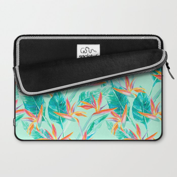 Birds Of Paradise Mint Laptop Sleeve Gallery Image 2