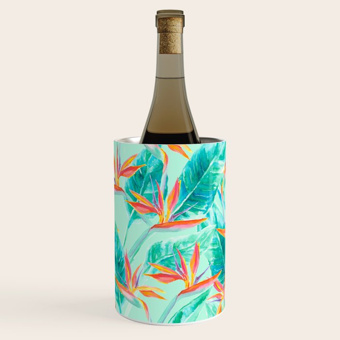 Birds Of Paradise Mint Wine Chiller