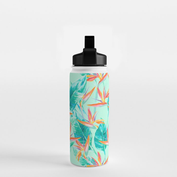 Birds Of Paradise Mint Water Bottle Gallery Image 2