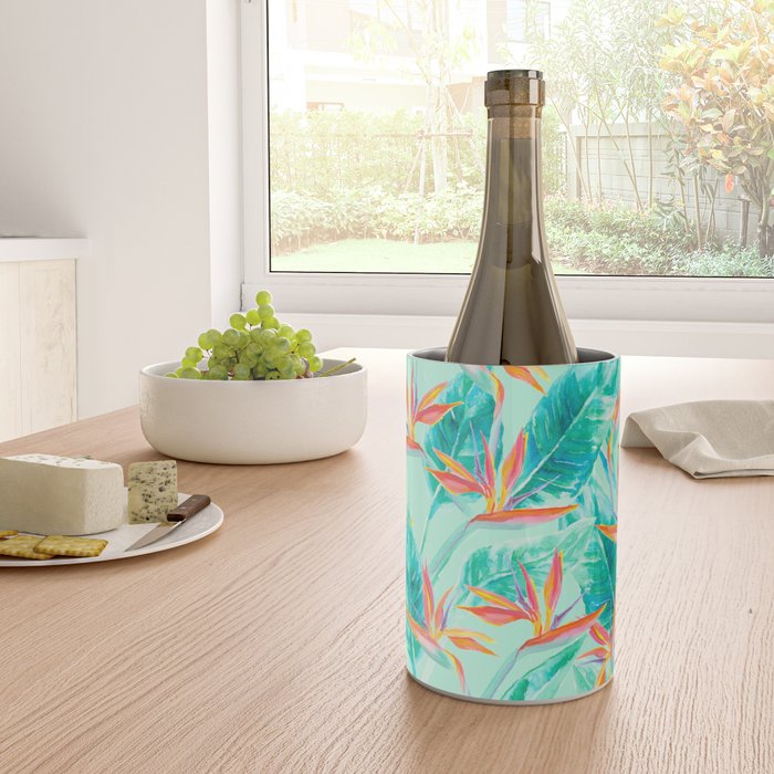 Birds Of Paradise Mint Wine Chiller Gallery Image 4