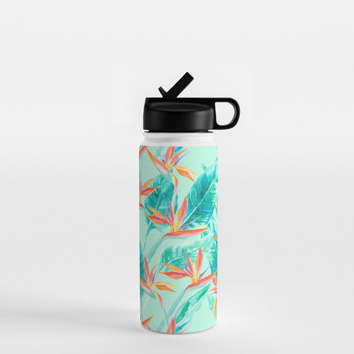 Birds Of Paradise Mint Water Bottle Gallery Image 1