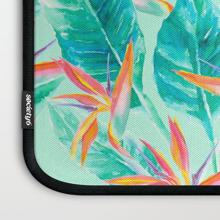 Birds Of Paradise Mint Laptop Sleeve Gallery Image 3