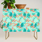 Birds Of Paradise Mint Credenza Gallery Image 1