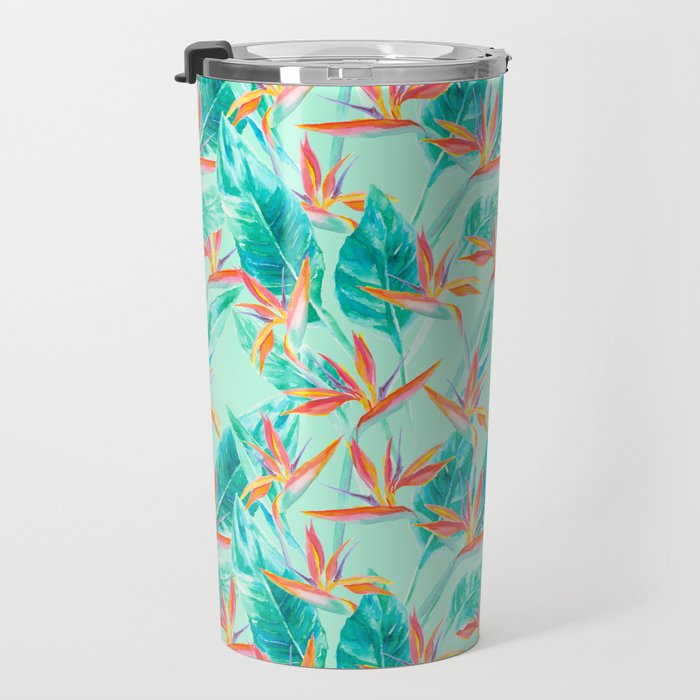 Birds Of Paradise Mint Travel Mug Gallery Image 3