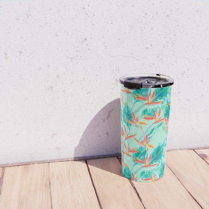 Birds Of Paradise Mint Travel Mug Gallery Image 4