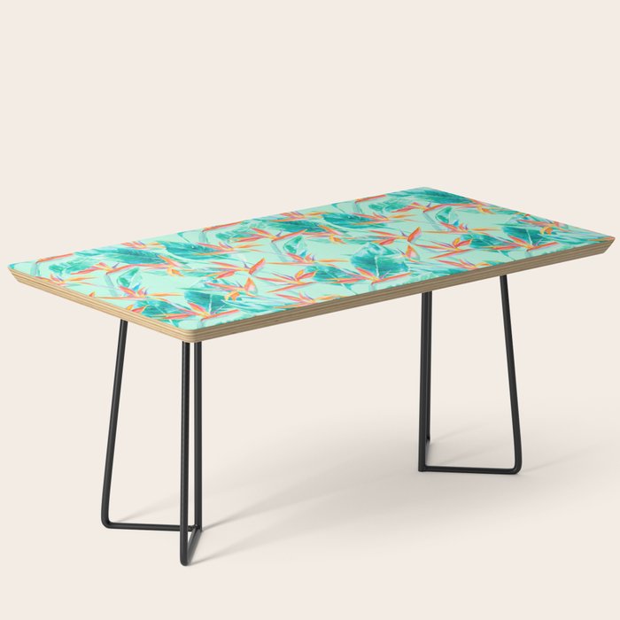 Birds Of Paradise Mint Coffee Table